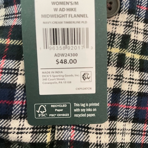 Alpine Design Women’s Plaid Button-Up Shirt NWT - Picture 2 of 2